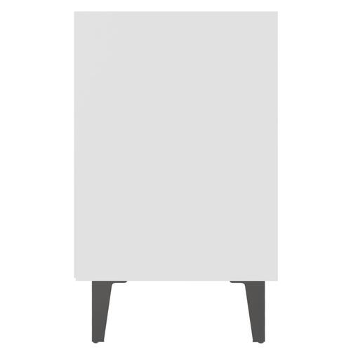 Sengebord med metalben 40x30x50 cm hvid