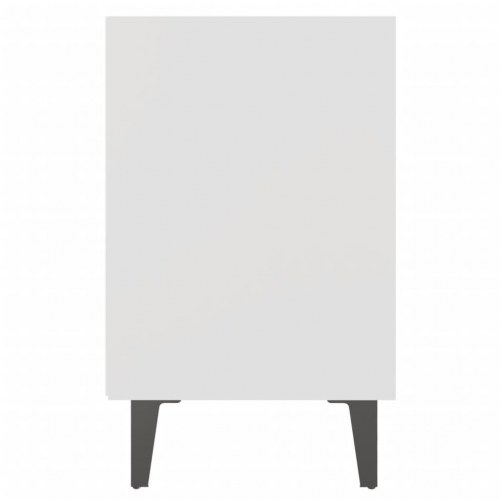 Sengeborde 2 stk. med metalben - hvid 40 x 30 x 50 cm