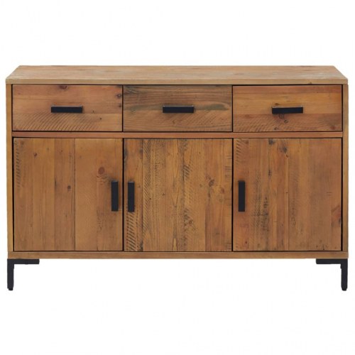 Skænk 110×35×70 cm - massivt genanvendt fyrretræ, brun