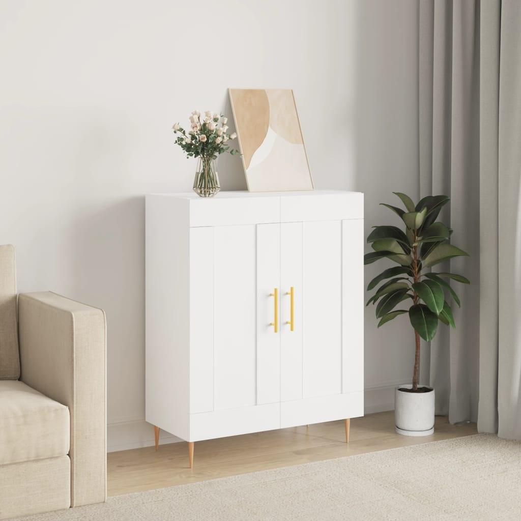 Skænk 69,5×34×90 cm i konstrueret træ - hvid