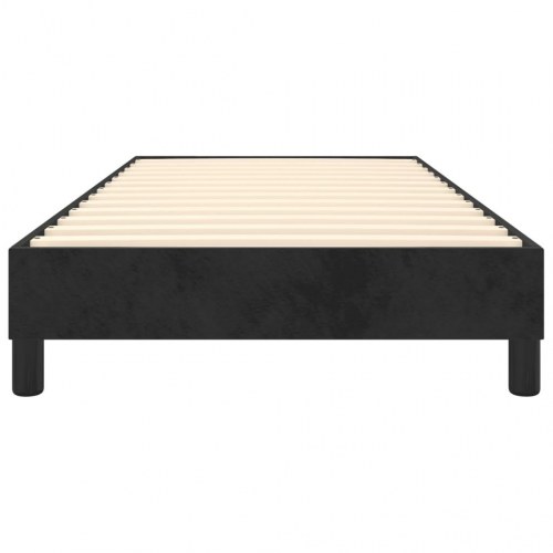 Boxspring sengeramme i fløjl - sort 100×200 cm