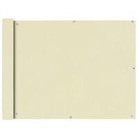 Balkonafskærmning Oxford-stof 90x400 cm cremefarvet