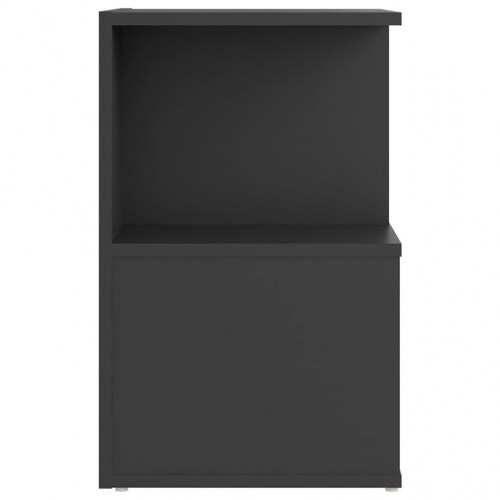 Sengeskabe 2 stk. 35x35x55 cm spånplade grå