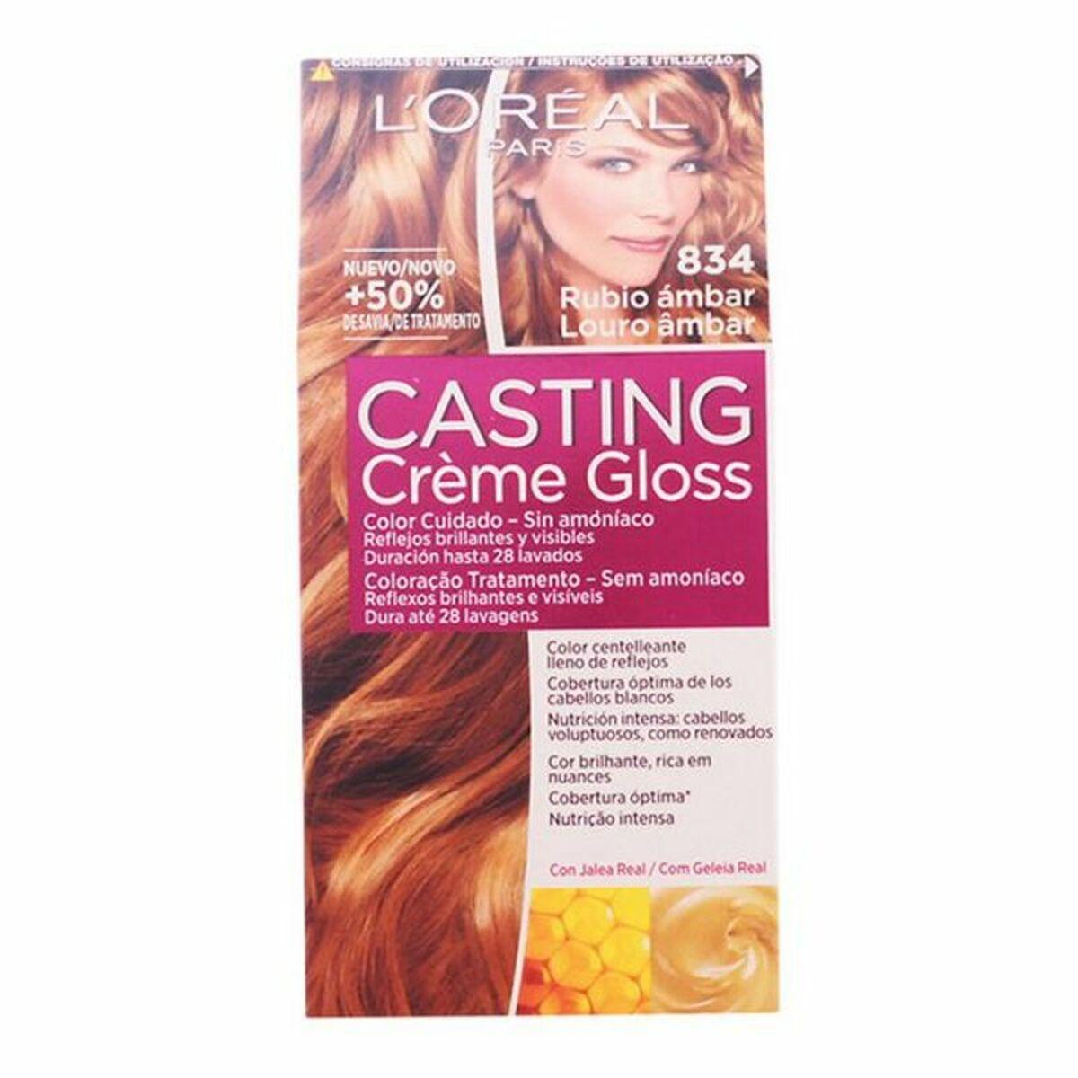 Hårfarve uden ammoniak LOréal Paris Casting Crème Gloss 834 Rubio Ámbar - 180 ml