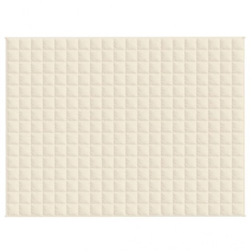 Tyngdetæppe 150 × 200 cm - 7 kg i lys cremefarve
