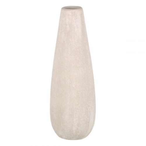 Vase 17 x 17 x 51,5 cm Keramik Flødefarvet