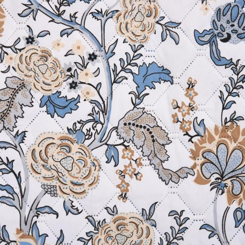 Vattæppe 230x260 cm vatteret stof flerfarvet