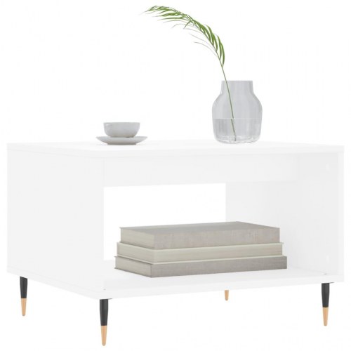 Sofabord 60 x 50 x 40 cm i konstrueret træ - hvid