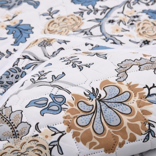 Vattæppe 230x260 cm vatteret stof flerfarvet