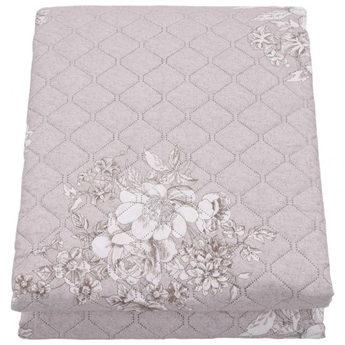 Vattæppe 230x260 cm vatteret stof gråbrun