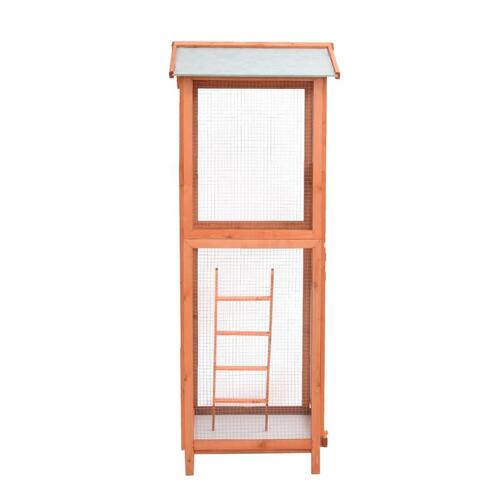 Voliere 68x62x166 cm massivt grantræ