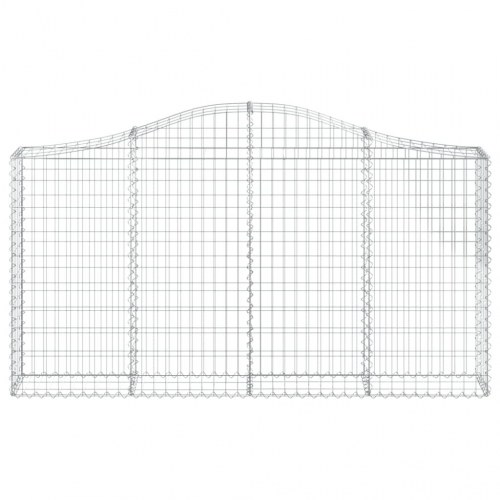 Buede gabionkurve - 8 stk. 200×30×100/120 cm i galvaniseret jern