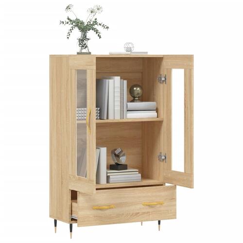 Skab 69,5x31x115 cm konstrueret træ sonoma-eg