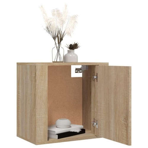 Væghængte sengeborde 2 stk. 50×30×47 cm - sonoma-eg