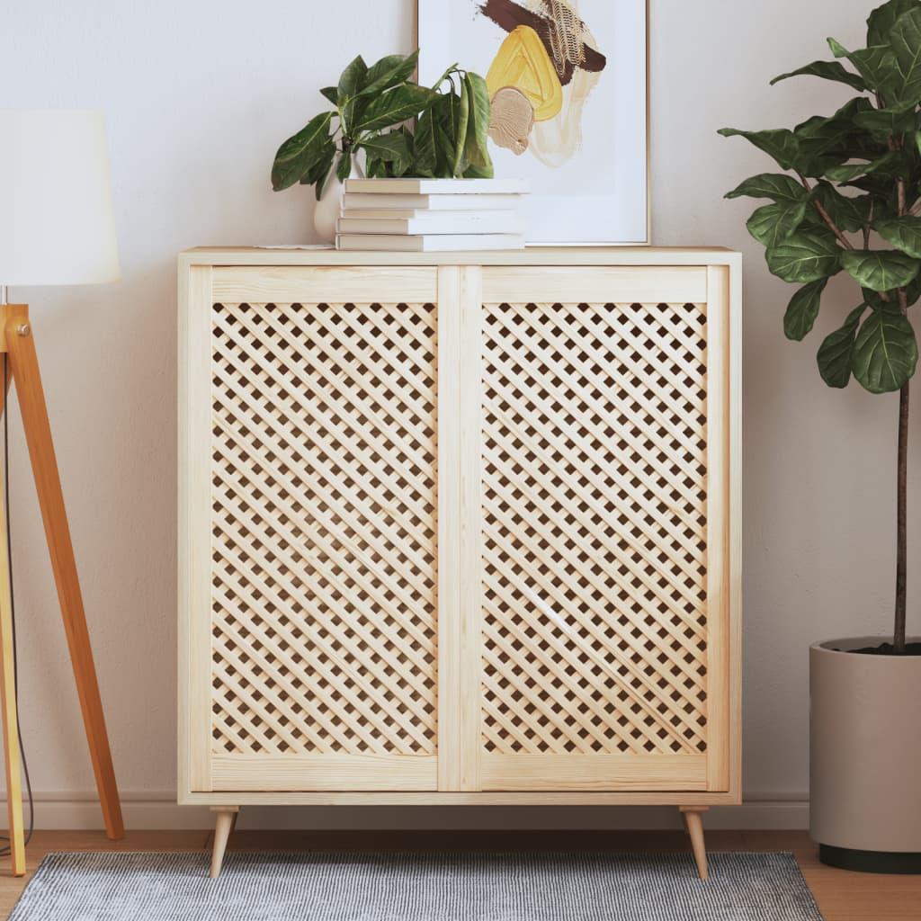 Skabslåger 2 stk. 49,5 × 99 cm - gitterdesign i massivt fyrretræ