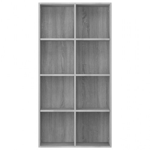 Bogreol/skænk 66 × 30 × 130 cm - konstrueret træ, grå sonoma-eg