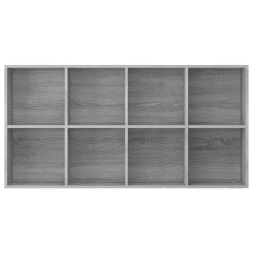 Bogreol/skænk 66 × 30 × 130 cm - konstrueret træ, grå sonoma-eg