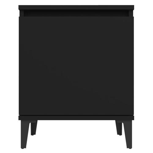 Sengeskab med metalben 40x30x50 cm sort
