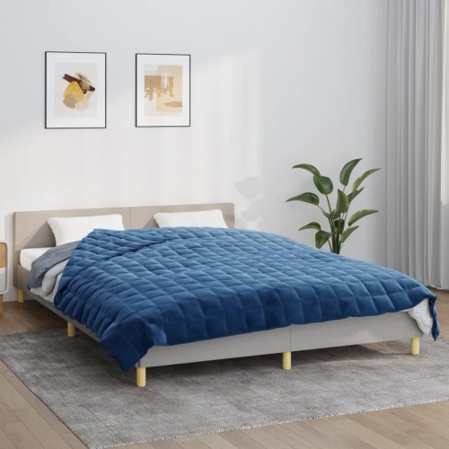 Tyngdetæppe 200 × 225 cm - 9 kg, blå stof