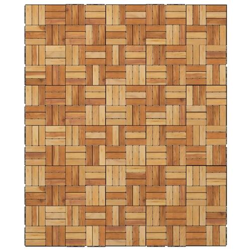 Terrassebrædder 30 stk. 30x30 cm massivt teaktræ