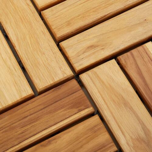 Terrassebrædder 30 stk. 30x30 cm massivt teaktræ