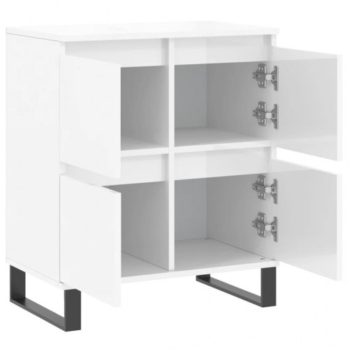 Skænk 60×35×70 cm i hvid højglans - konstrueret træ