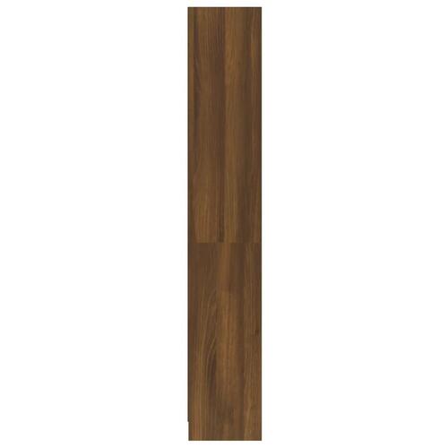 Bogreol m. 4 hylder 60x24x142 cm konstrueret træ brun egetræ