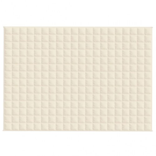 Tyngdetæppe 138×200 cm - 6 kg stof, lys creme