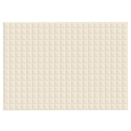 Tyngdetæppe 155 × 220 cm - 7 kg, stof i lys cremefarve