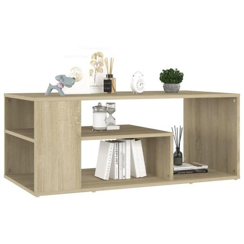 Sofabord 100x50x40 spånplade sonoma-eg