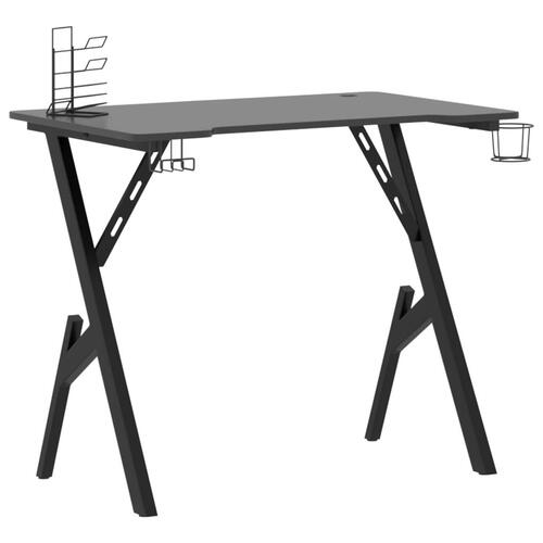 Gamerbord med Y-formede ben 90x60x75 cm sort
