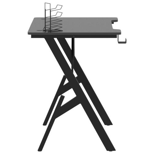 Gamerbord med Y-formede ben 90x60x75 cm sort