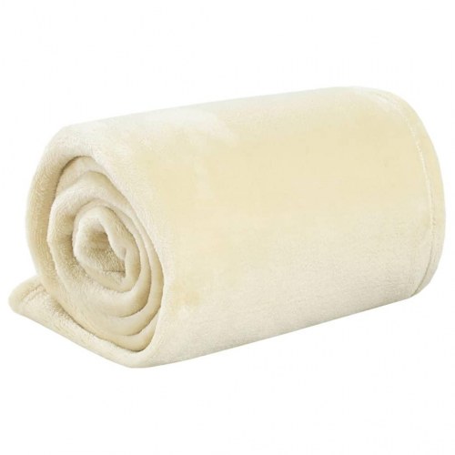 Tæppe 130x170 cm polyester cremefarvet
