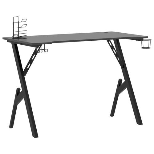 Gamerbord med Y-formede ben 110x60x75 cm sort