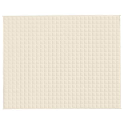 Tyngdetæppe 235x290 cm 11 kg stof lys cremefarve