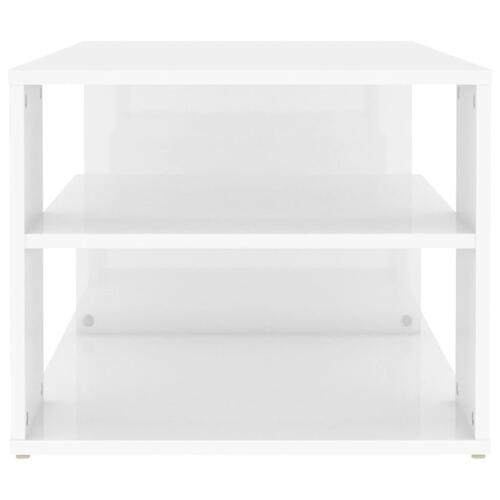 Sofabord 100x50x40 cm spånplade hvid højglans