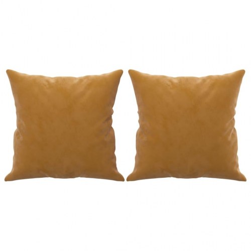Pyntepuder 2 stk. 40x40 cm velour brun