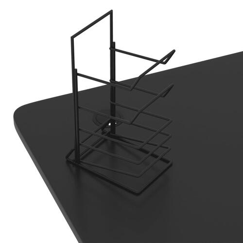 Gamerbord med Y-formede ben 110x60x75 cm sort og rød
