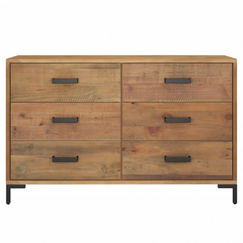Skænk 110x35x70 cm massivt fyrretræ brun
