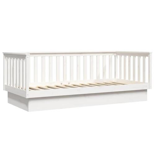 Daybed 80x200 cm massivt fyrretræ hvid