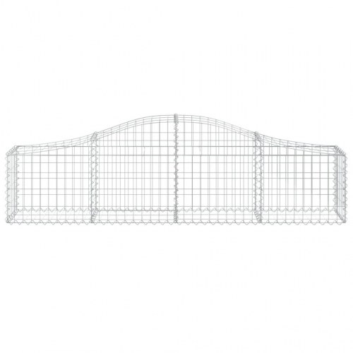 Buede gabionkurve - 5 stk. 200×30×40/60 cm i galvaniseret jern