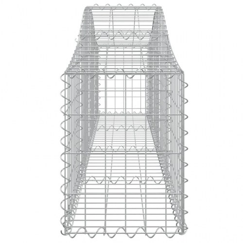 Buede gabionkurve - 5 stk. 200×30×40/60 cm i galvaniseret jern
