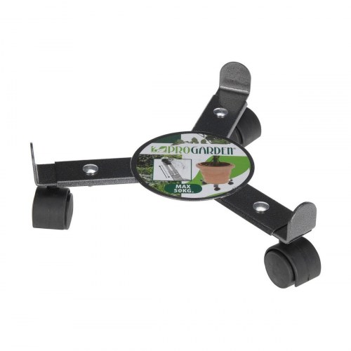 Progarden plantevogn med hjul - justerbar, grå metal, 30 cm