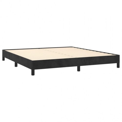 Sengeramme uden madras - sort fløjl 180×200 cm