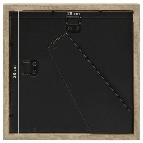3D-billedrammer 5 stk. 28x28 cm til 20x20 cm billede mørkt træ
