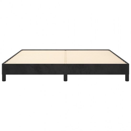 Sengeramme uden madras - sort fløjl 180×200 cm