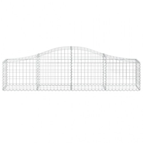 Buede gabionkurve - 2 stk. 200×30×40/60 cm i galvaniseret jern