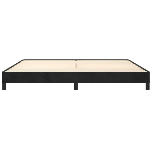 Sengeramme uden madras Sort 200x200 cm Fløjl