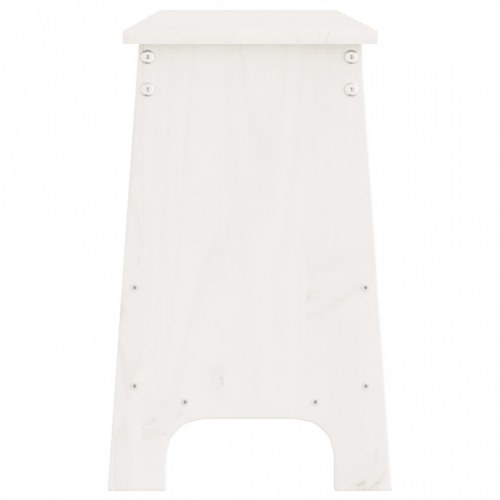 Entrébænk med opbevaring - massivt fyrretræ, hvid, 160×28×45 cm