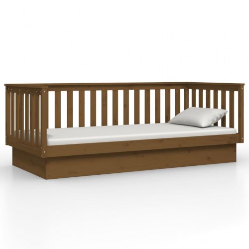Daybed 80×200 cm i massivt fyrretræ - gyldenbrun